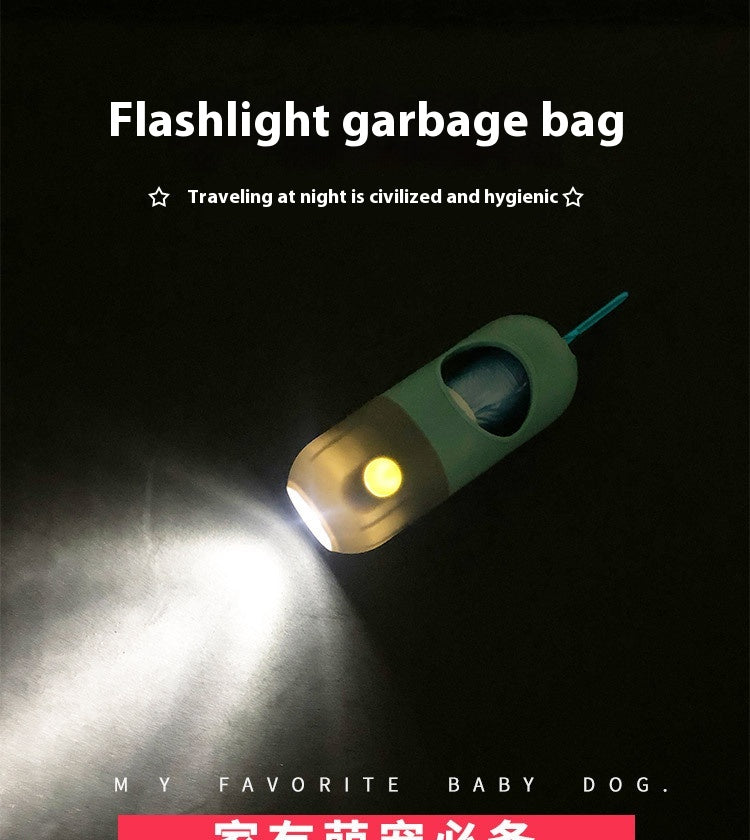 LED-Licht Hundekotbeutelspender für Hunde Katzen Hundekotaufsammlerbeutel Müllbeutelhalter Spender Haustier-Reinigungszubehör