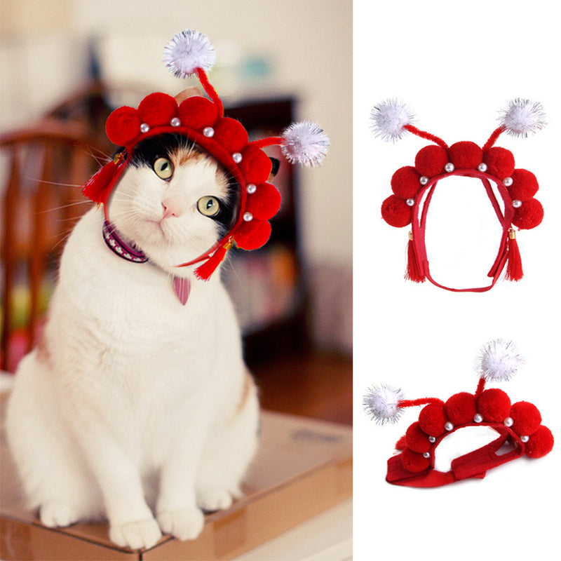 Divertido disfarce de cão e gato, gorro quente, adereço para fotos, acessório de cabeça