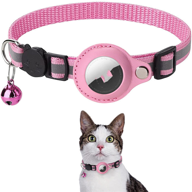 Reflektierendes, wasserdichtes Halsband-Etui für AirTag, AirTag-Schutzhülle, Nylon-Halsband für Katzen, Hunde, Kätzchen und Welpen