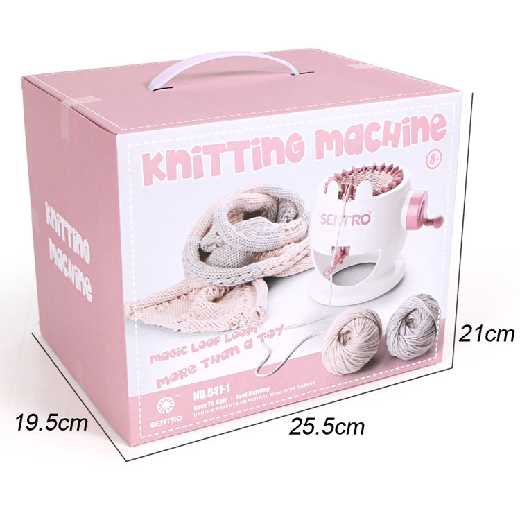 DIY Crafting Kit For Kids Hand-Cranked Knitting Tool For Hats Scarves And Socks