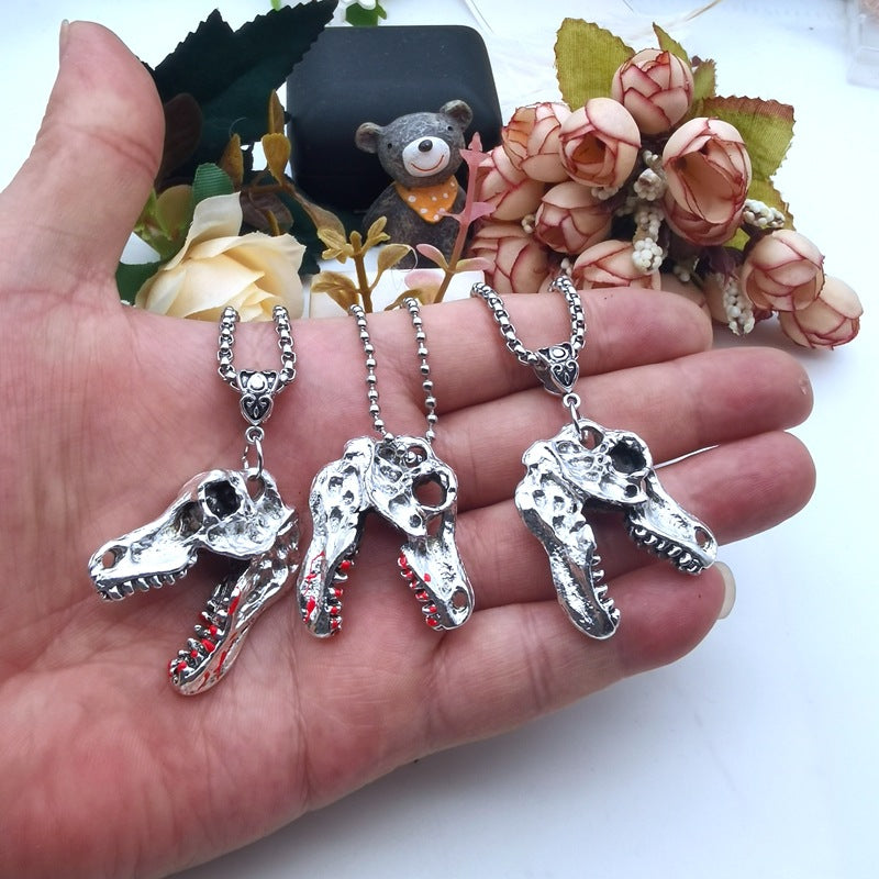 Fashion Retro Tyrannosaurus Rex Skull Necklace