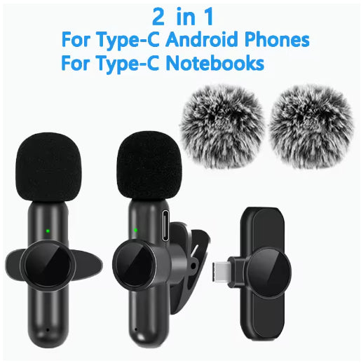 K3 Wireless Collar Clip Microphone Live Mini Interview Sound Recording Microphone