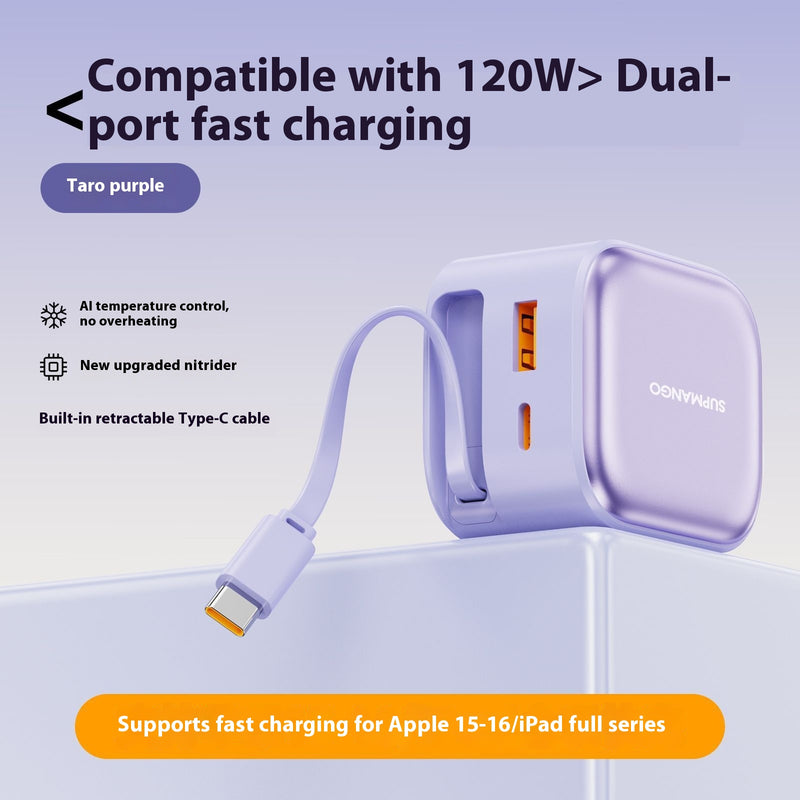 AI Temperature Control Three-port American Standard Gallium Nitride Charger