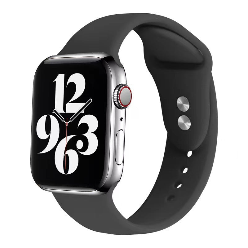 Bracelete de Silicone de Cor Sólida com Fecho de Pinos Duplos para Smartwatch