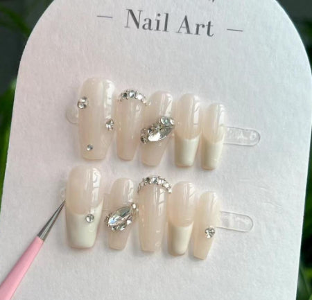 French Cherry Manicure Handmade Detachable Wear Nail
