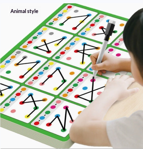 Visuelles Verfolgungstraining Konzentration Aufmerksamkeitstraining Kinder Memory-Spiel Kindergarten Lernspielzeug für Babys
