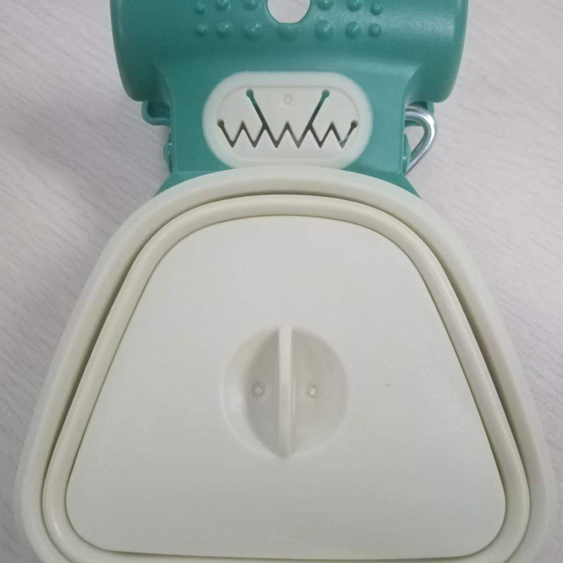 Colher de cocô dobrável para viagem, dispensador de saco para cocô de cachorro de estimação