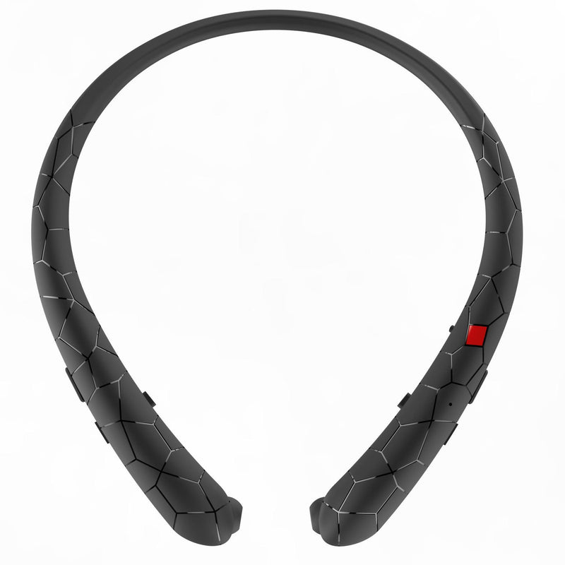 Auscultadores Bluetooth Sem Fios com Fita de Pescoço, Fio Retrátil, Chamadas Mãos-Livres e Som Estéreo para Desporto