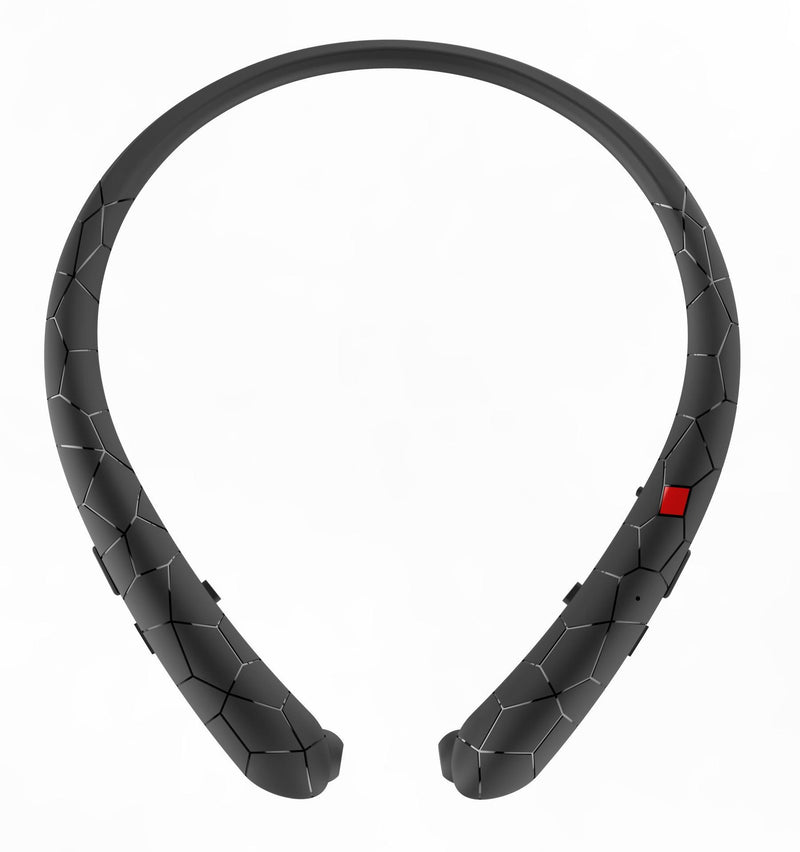Auscultadores Bluetooth Sem Fios com Fita de Pescoço, Fio Retrátil, Chamadas Mãos-Livres e Som Estéreo para Desporto