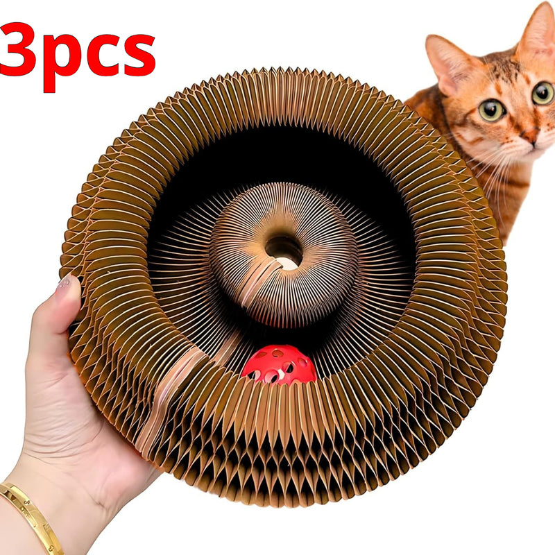 Cat Toy With Bells Accordion-style Scratching Post For Cats
