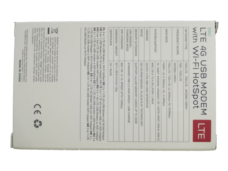 LTE4G wireless network card
