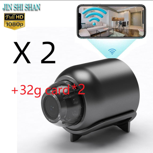 1080P Hd Night Vision Small Monitor Wireless Wifi Remote Surveillance Camera Home Network Camera