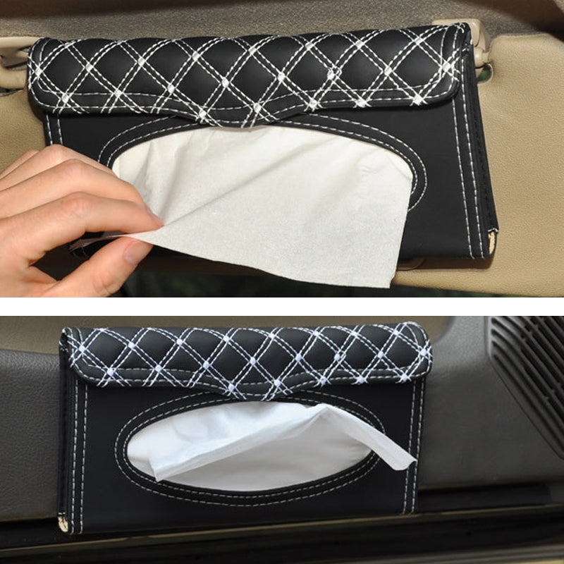 In-car sunroof sun visor hanging type drawer napkin