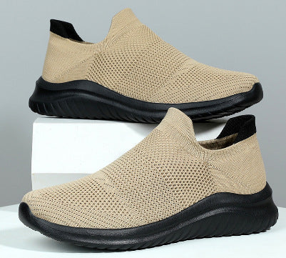 New Couple Flying Woven Socks Mouth Mesh Casual Sneakers For Women
