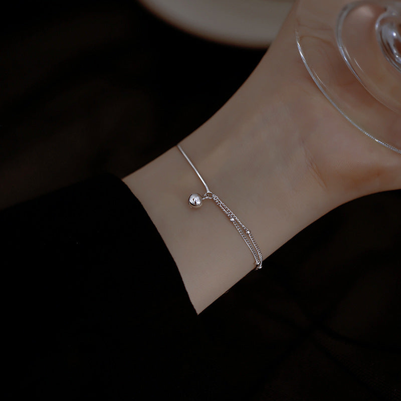 Pulseira assimétrica de camada dupla simples e elegante presente para namoradas