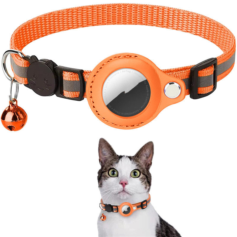 Reflektierendes, wasserdichtes Halsband-Etui für AirTag, AirTag-Schutzhülle, Nylon-Halsband für Katzen, Hunde, Kätzchen und Welpen