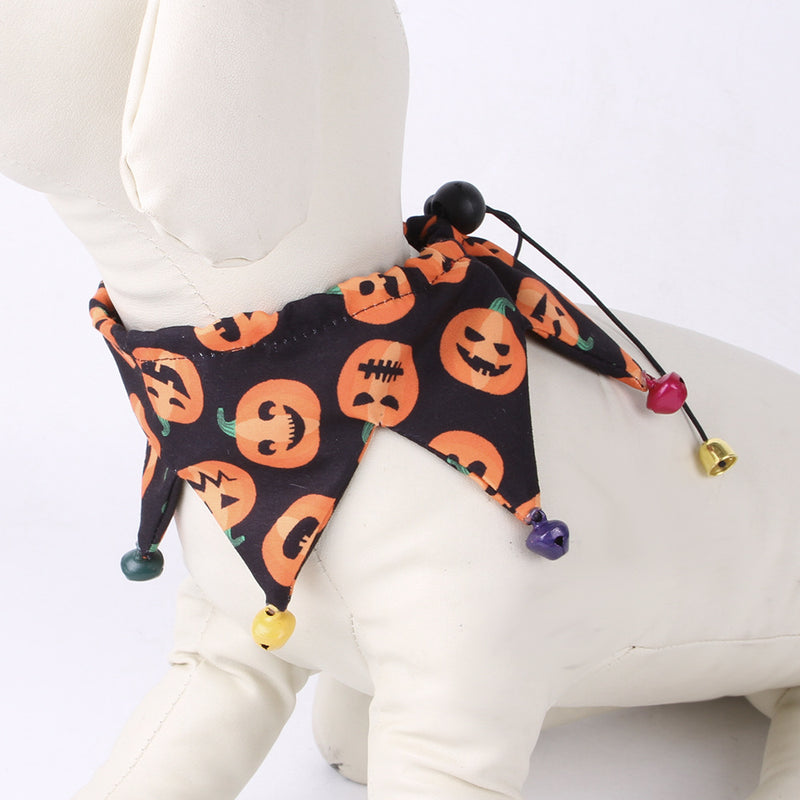Conjunto de Gorro e Cachecol de Halloween para Gato