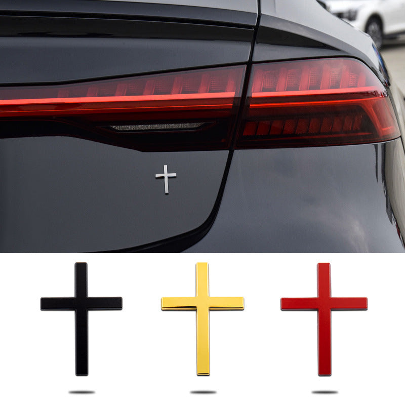 3D-Kreuz-Metallaufkleber für Autos, Autoaufkleber für die Stoßstange