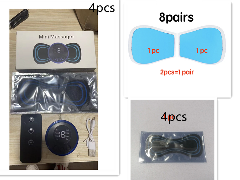 Mini-Massage-Pad Smart-LCD-Display Elektrotherapie-Massagegerät für Halswirbelsäule, Taille und Rücken Schmetterlings-Gerät für die Tasche