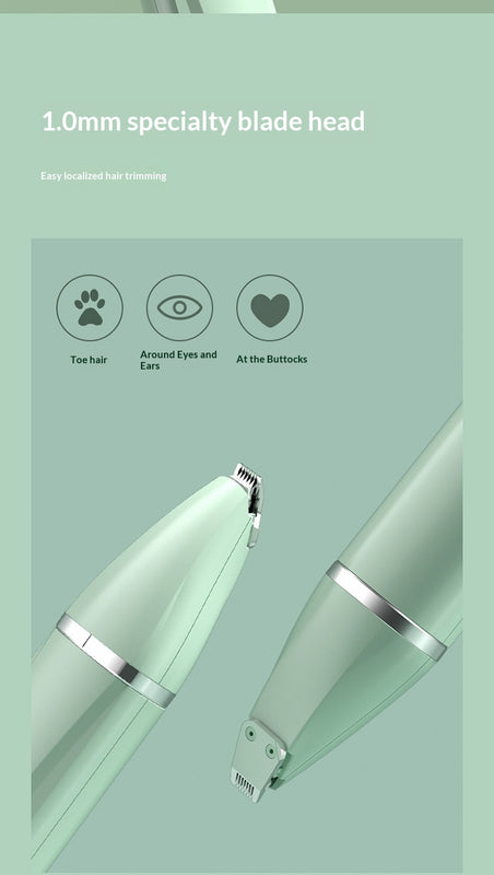 Rechargeable Portable Pet Clipper, Paw Hair Trimmer For Dogs.
