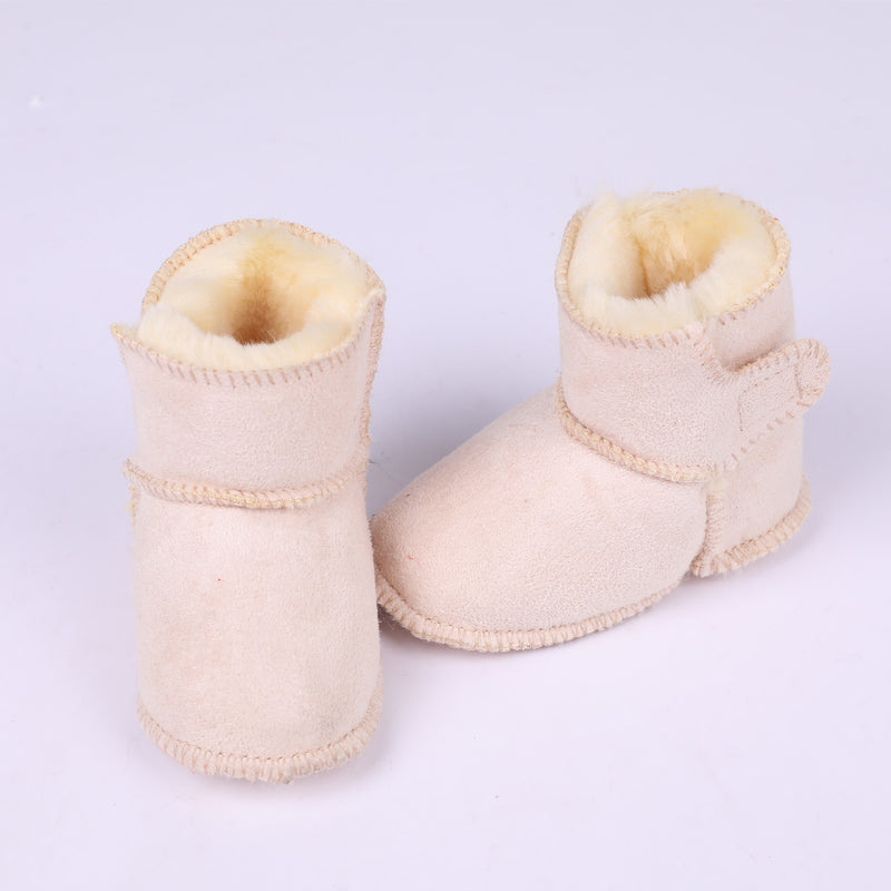 Botas para bebé com interior em pelo e sola macia antiderrapante