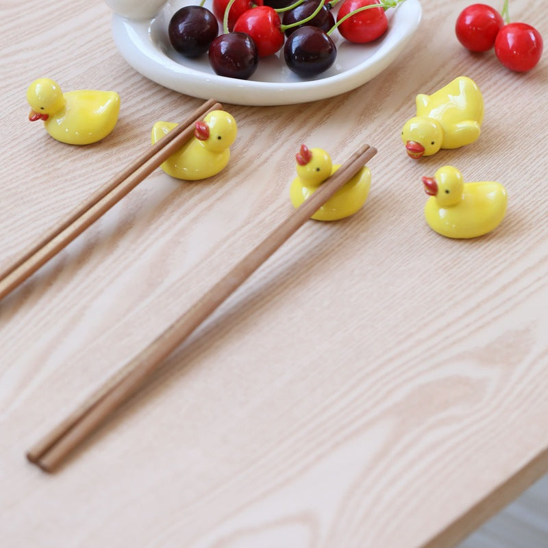 Ceramic Duckling Chopsticks Rack Hotel Ornaments