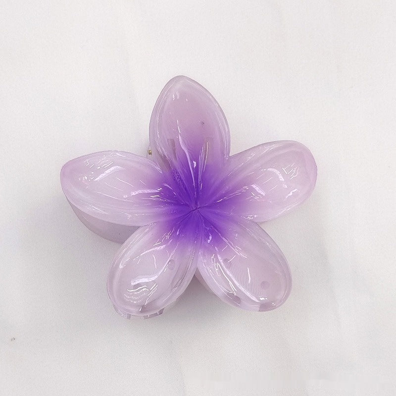 Gancho de Cabelo com Pinça de Ovo e Flor de Bauhinia