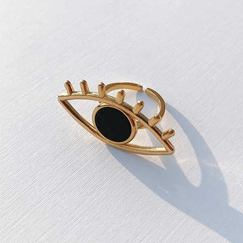 Long cutout eye stud earrings