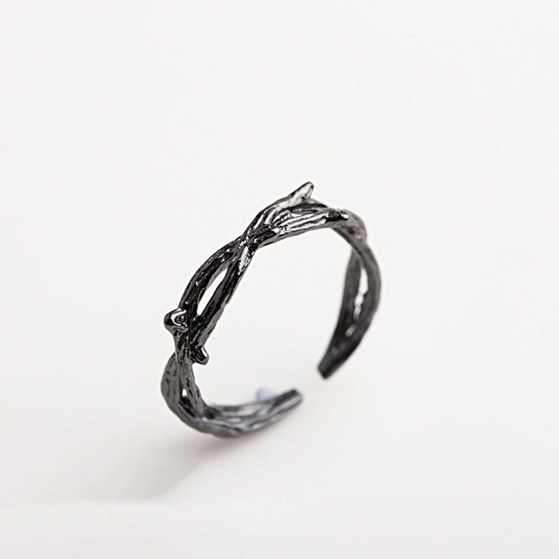 Korean Rose Ring Silver