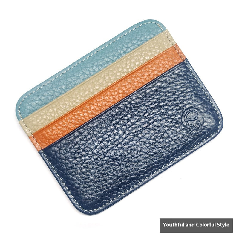 Small Round Elephant First Layer Cowhide Coin Purse Genuine Leather Card Holder