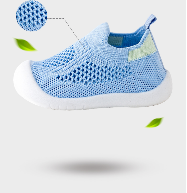 Sapatos de Caminhada com Sola Macia e Antiderrapante para Bebé (Primavera/Outono)