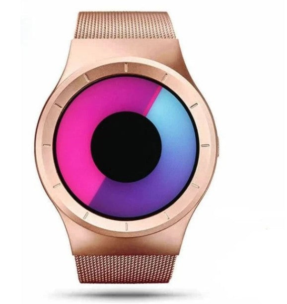 Casual Stainless steel Mesh Band Unisex Watch