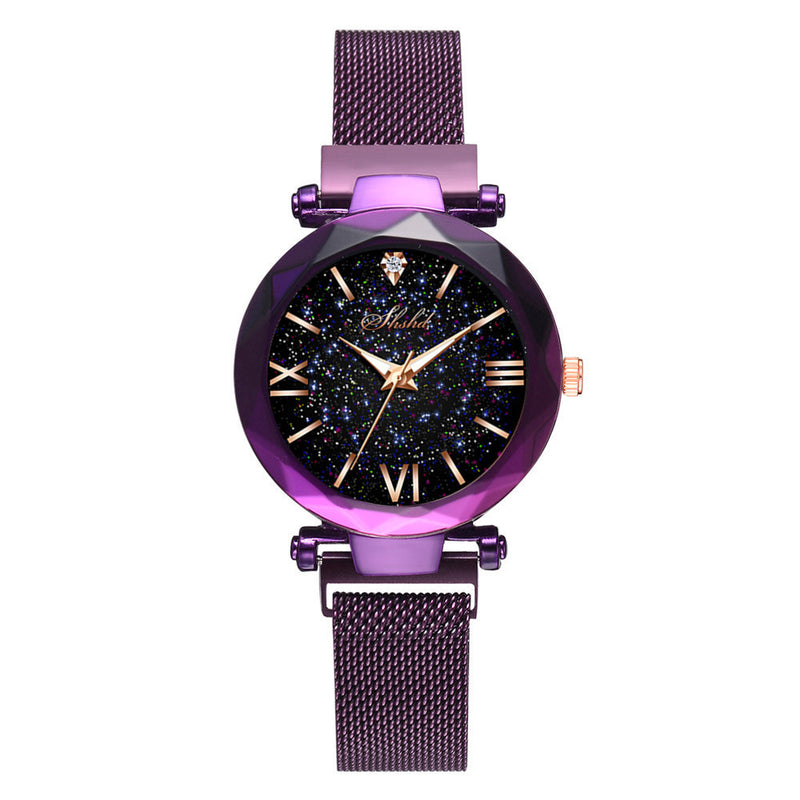 Pulseira magnética preguiçosa para relógio de quartzo estrelado