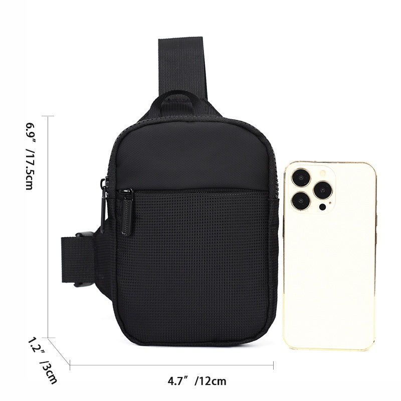 Herren-Freizeittasche für Mobiltelefon und Accessoires, schlichte Umhängetasche im modischen Design