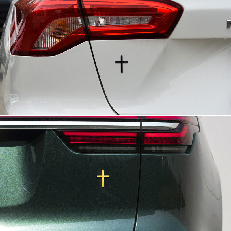 3D-Kreuz-Metallaufkleber für Autos, Autoaufkleber für die Stoßstange