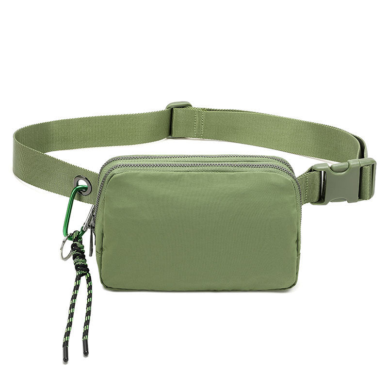 Bolsa de cintura impermeável em nylon de camada dupla para desporto e lazer