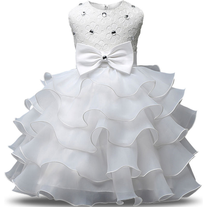 Girls sleeveless puffy princess dress
