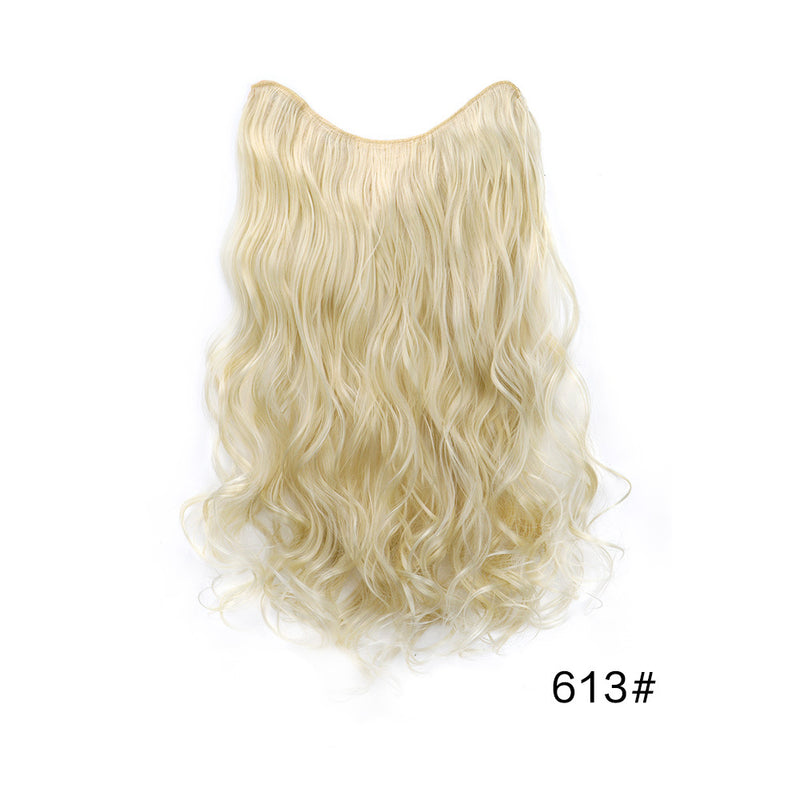 Womens Hair Extension Piece 4-clip One-piece V-shaped Long Curly Extension U-shaped Large Wave
