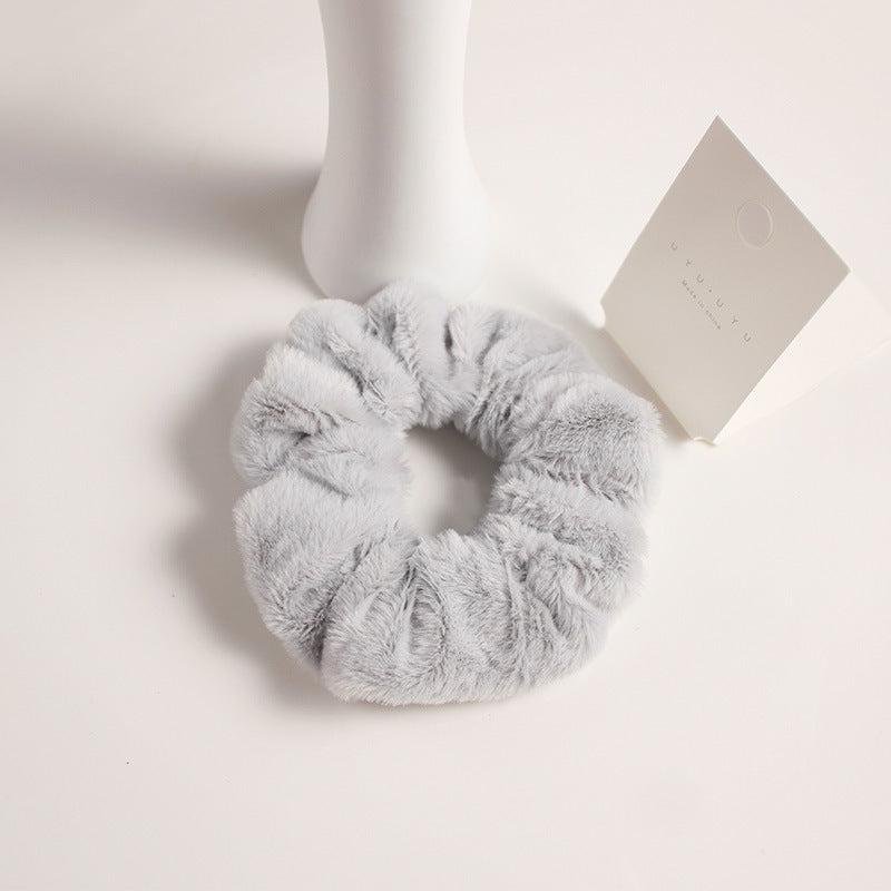 Elástico de cabelo tipo "scrunchie" grande e fofo estilo feminino