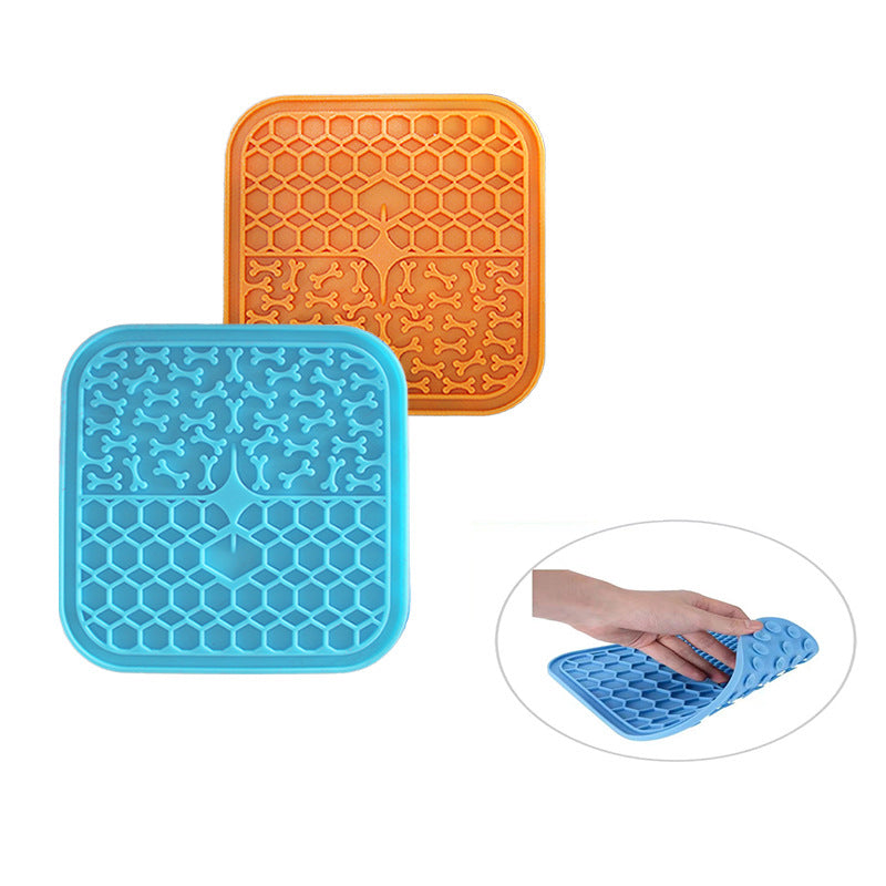 Almofada de silicone para lamber cachorro, prato de comida lenta