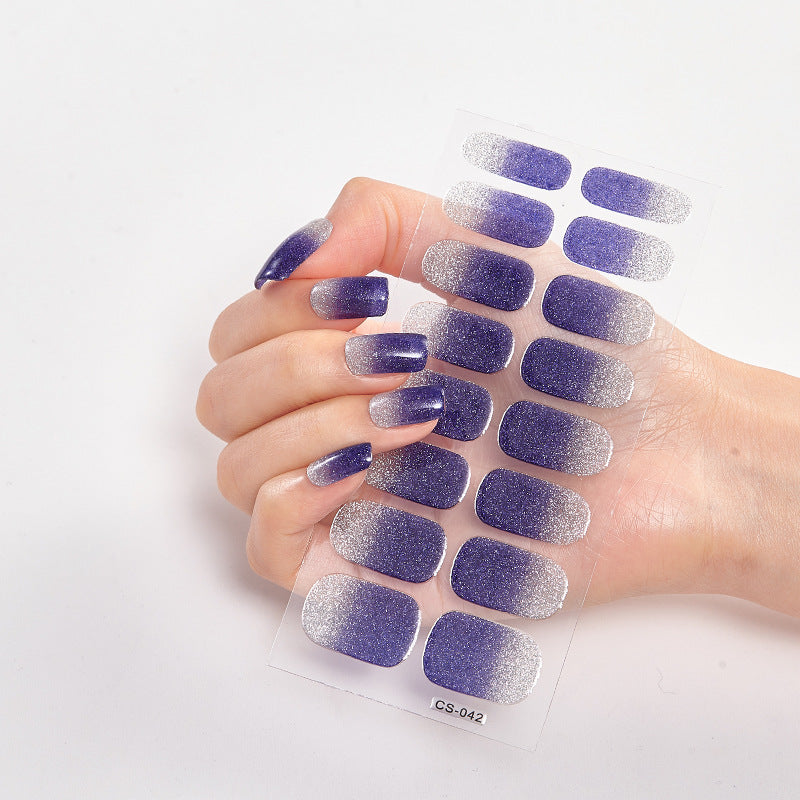 Autocolantes de Unhas de Cor Sólida 16 Pequenos Autocolantes Autocolantes de Unhas Simples
