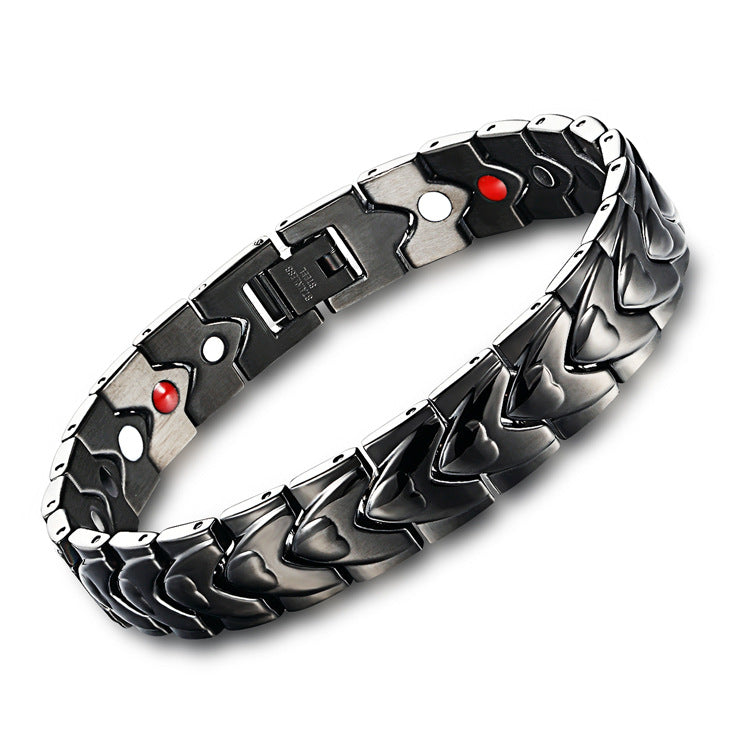 Herzförmiges Magnetarmband aus Titanstahl