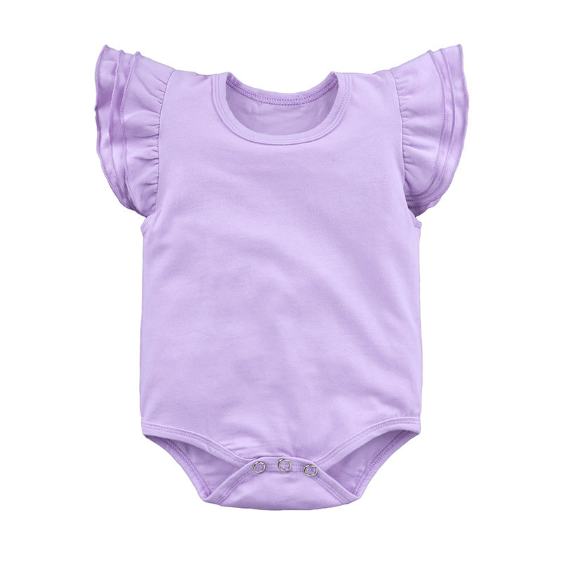 Roupa de Criança, Fato de Bebé com Folhos em Cores Doces