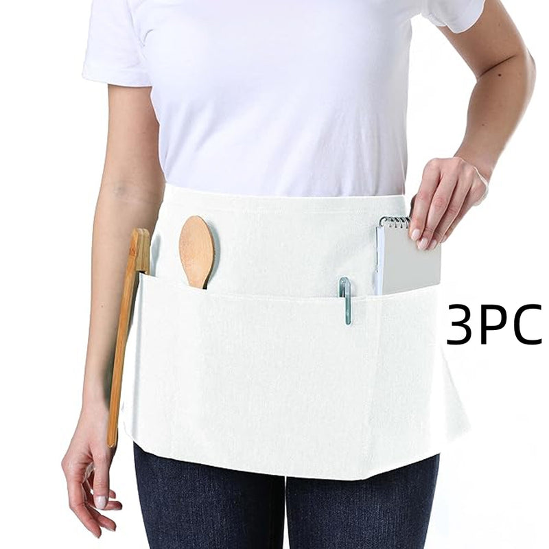 Waiter Apron Black Waterproof And Antifouling Kitchen Work Half-length