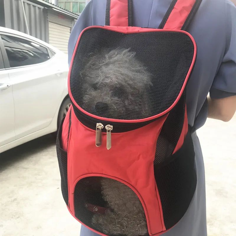 Atmungsaktiver Hunde-Tragerucksack, tragbare Haustiertasche für kleine Hunde, Chihuahua, Schnauzer, Mops, Outdoor-Zubehör für Haustiere