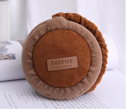 Bluetooth-Ohrwärmer-Kopfhörer, warme Plüsch-Ohrwärmer, einfarbig, modisch, faltbar, weich, schlicht, verstellbar, Winter-Accessoires
