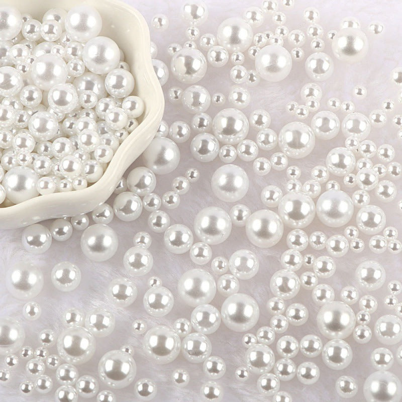 Mixed Size Non-hole Color Plastic Beads DIY Ornament Accessories