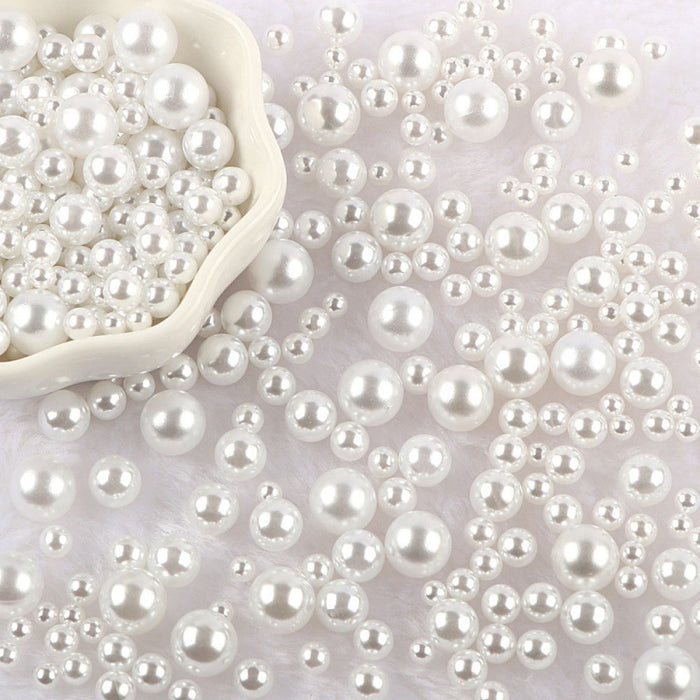 Mixed Size Non-hole Color Plastic Beads DIY Ornament Accessories