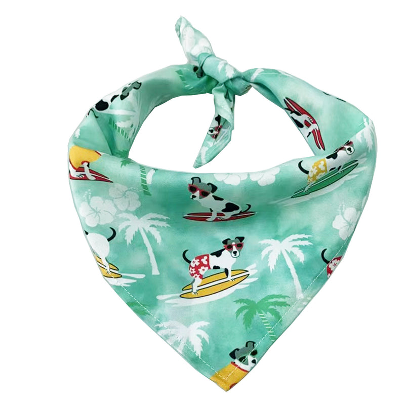 Toalha triangular de camada única com padrão de cão e gato