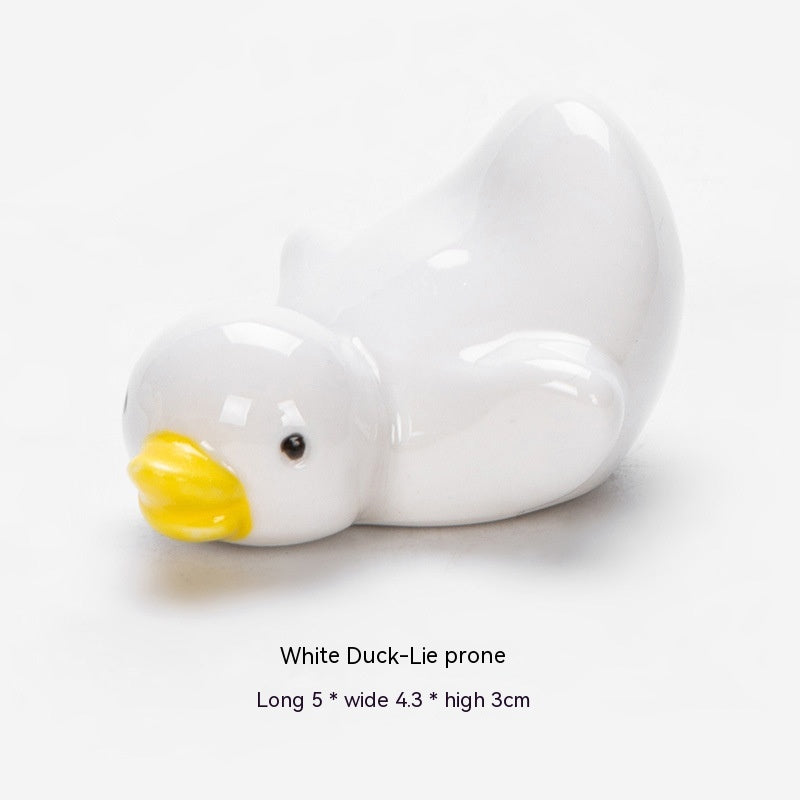Ceramic Duckling Chopsticks Rack Hotel Ornaments